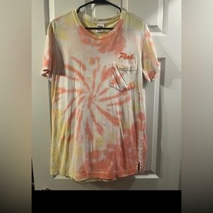 PINK tye die shirt